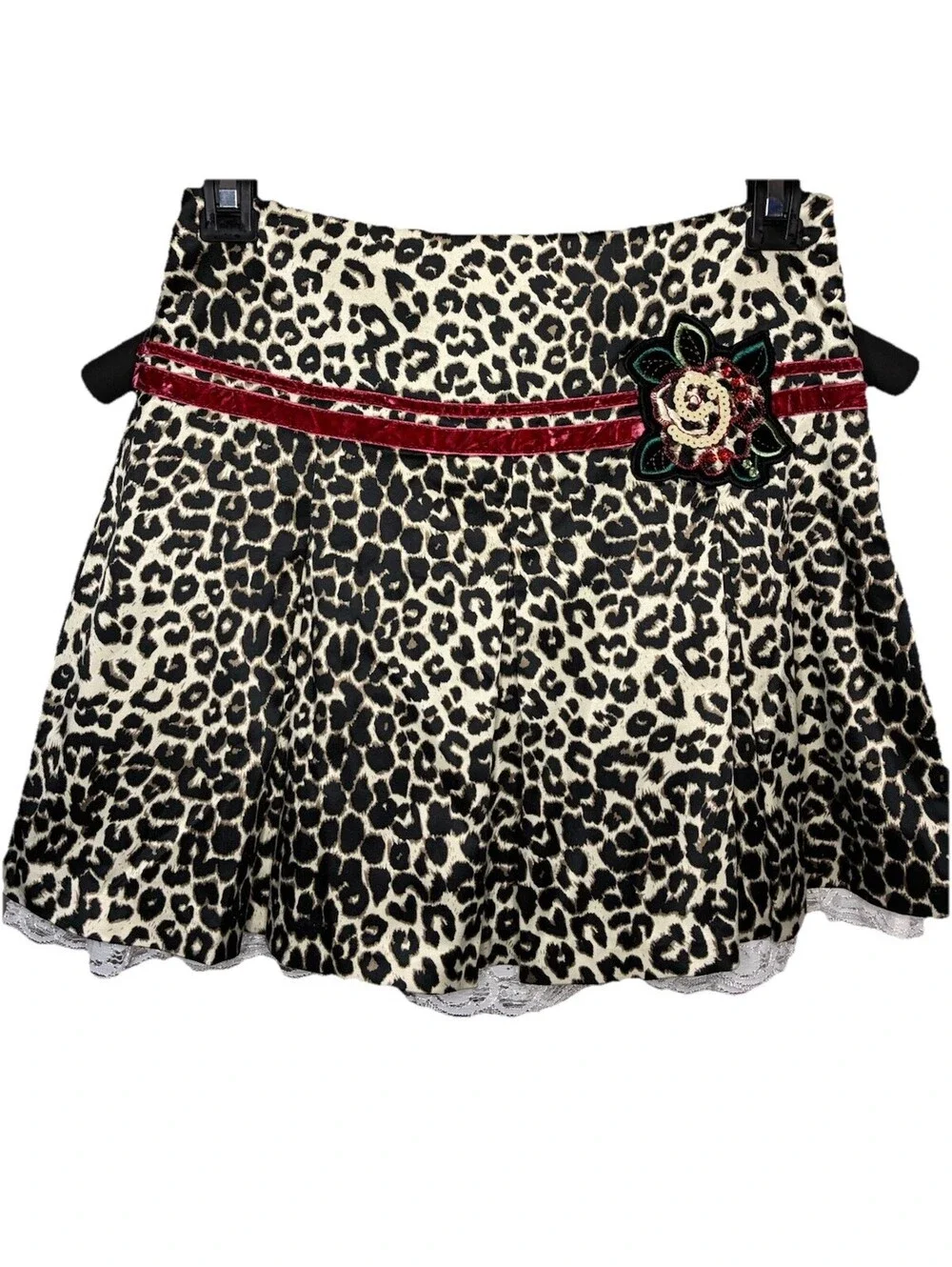 Children’s Place Cheetah Rose Lace Skirt Size 10